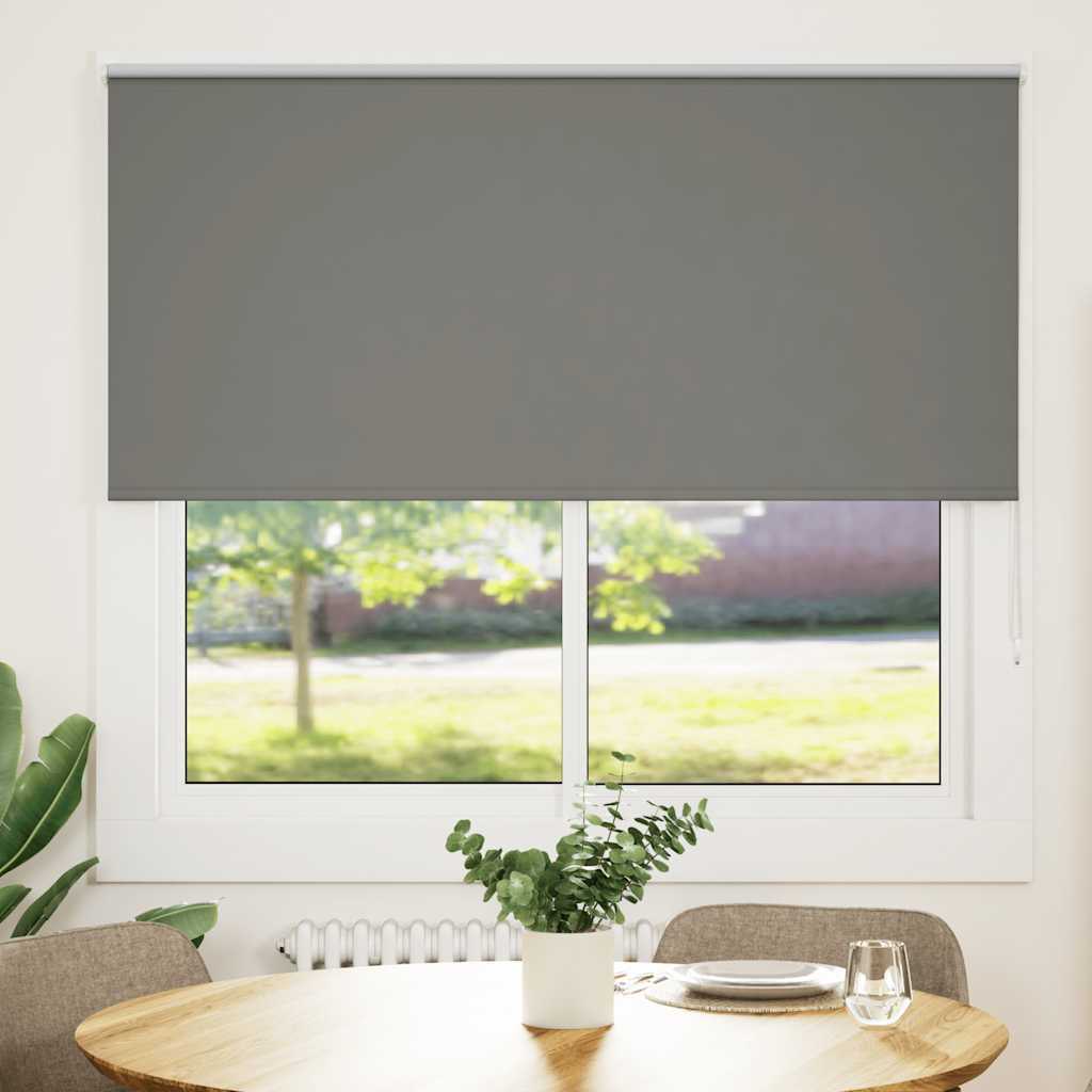 vidaXL Estor Enrollable Opaco gris 155x130 cm Tela Ancho 151,6 cm