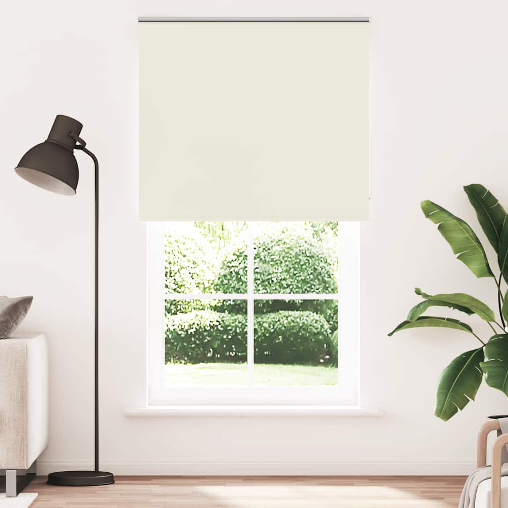 vidaXL Estor Enrollable Opaco Blanco Roto 125x230cm Tela Ancho 121,6cm