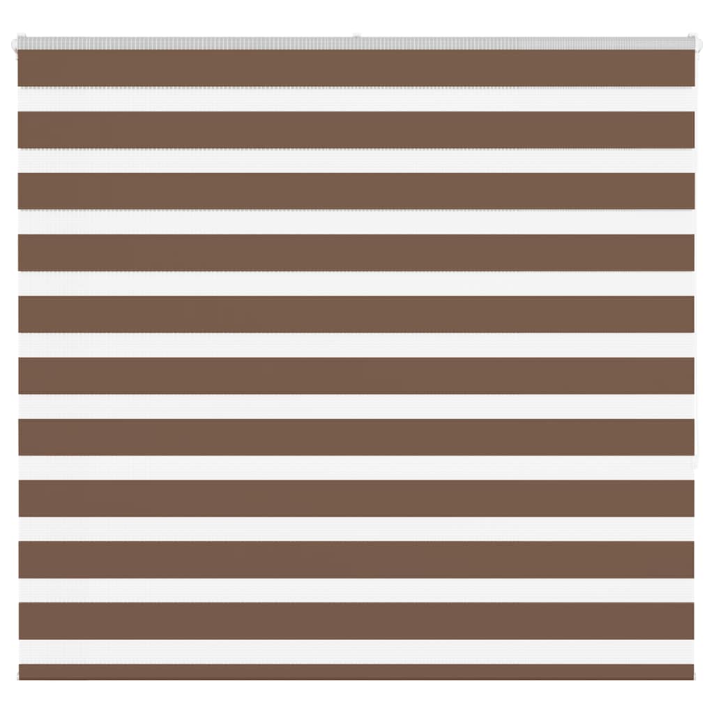 vidaXL Estor cebra marrón 160x150 cm tejido ancho 155,9 cm poliéster