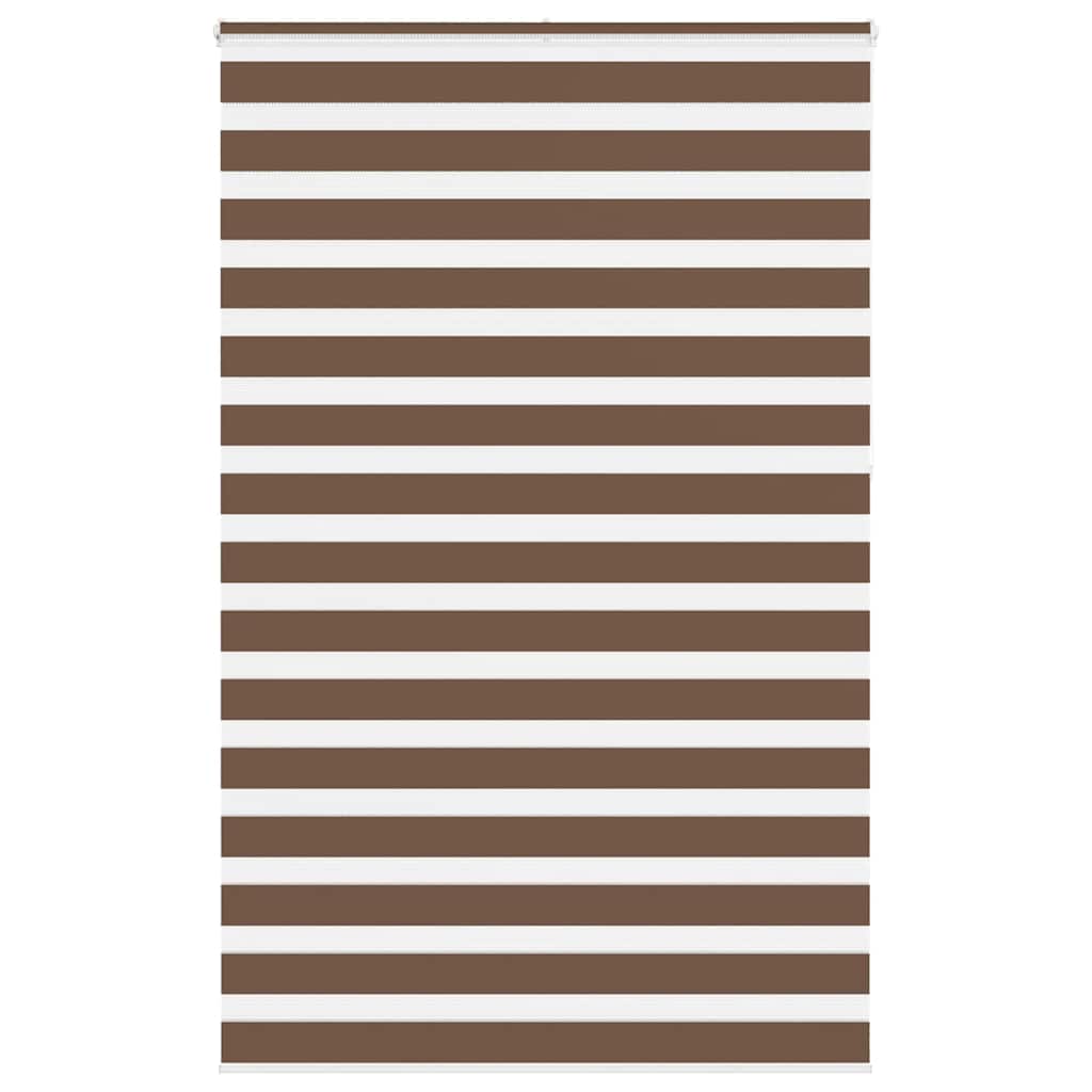vidaXL Estor cebra marrón 150x230 cm tejido ancho 145,9 cm poliéster
