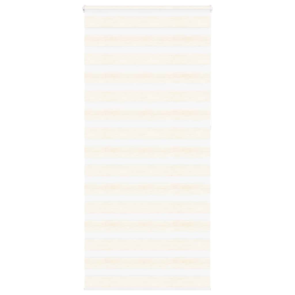 vidaXL Estor cebra beige mármol tejido ancho 105,9 cm poliéster