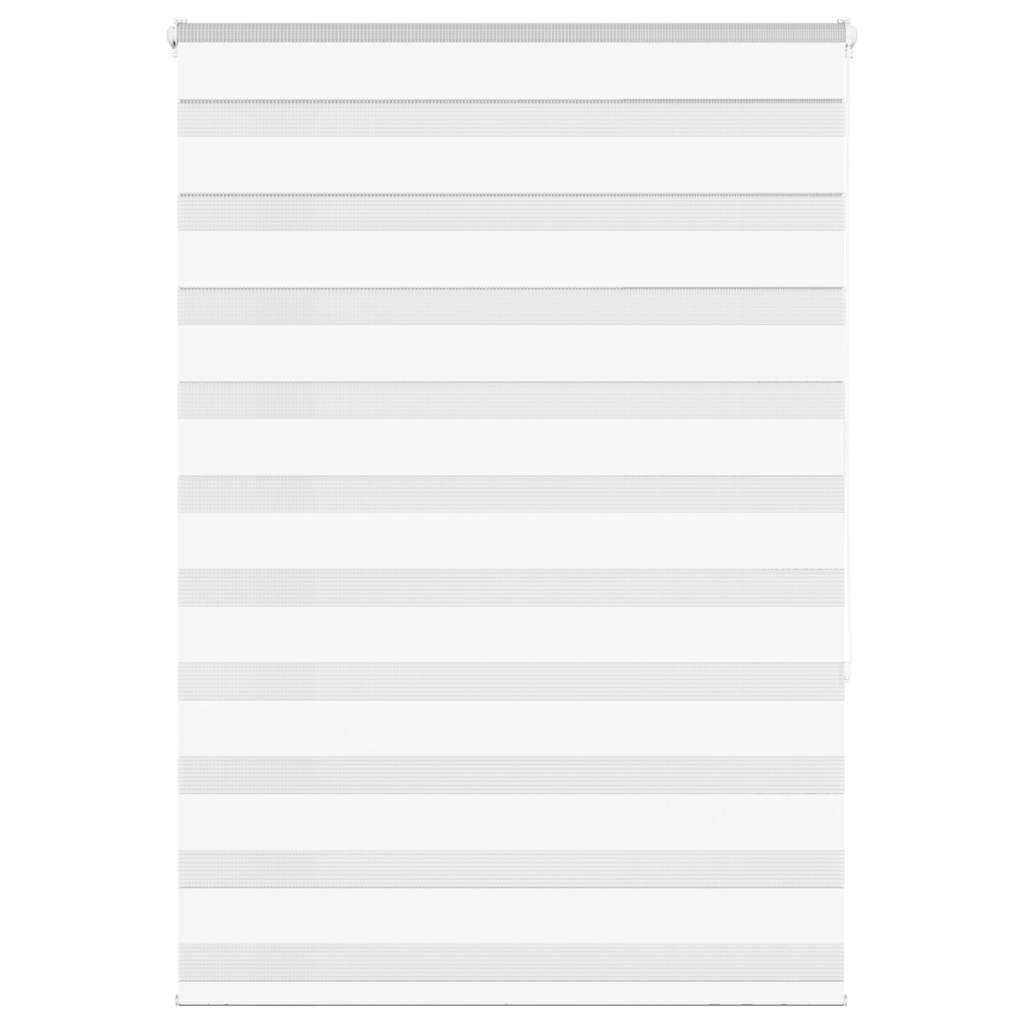 vidaXL Estor cebra blanco 115x150 cm tejido ancho 110,9 cm poliéster