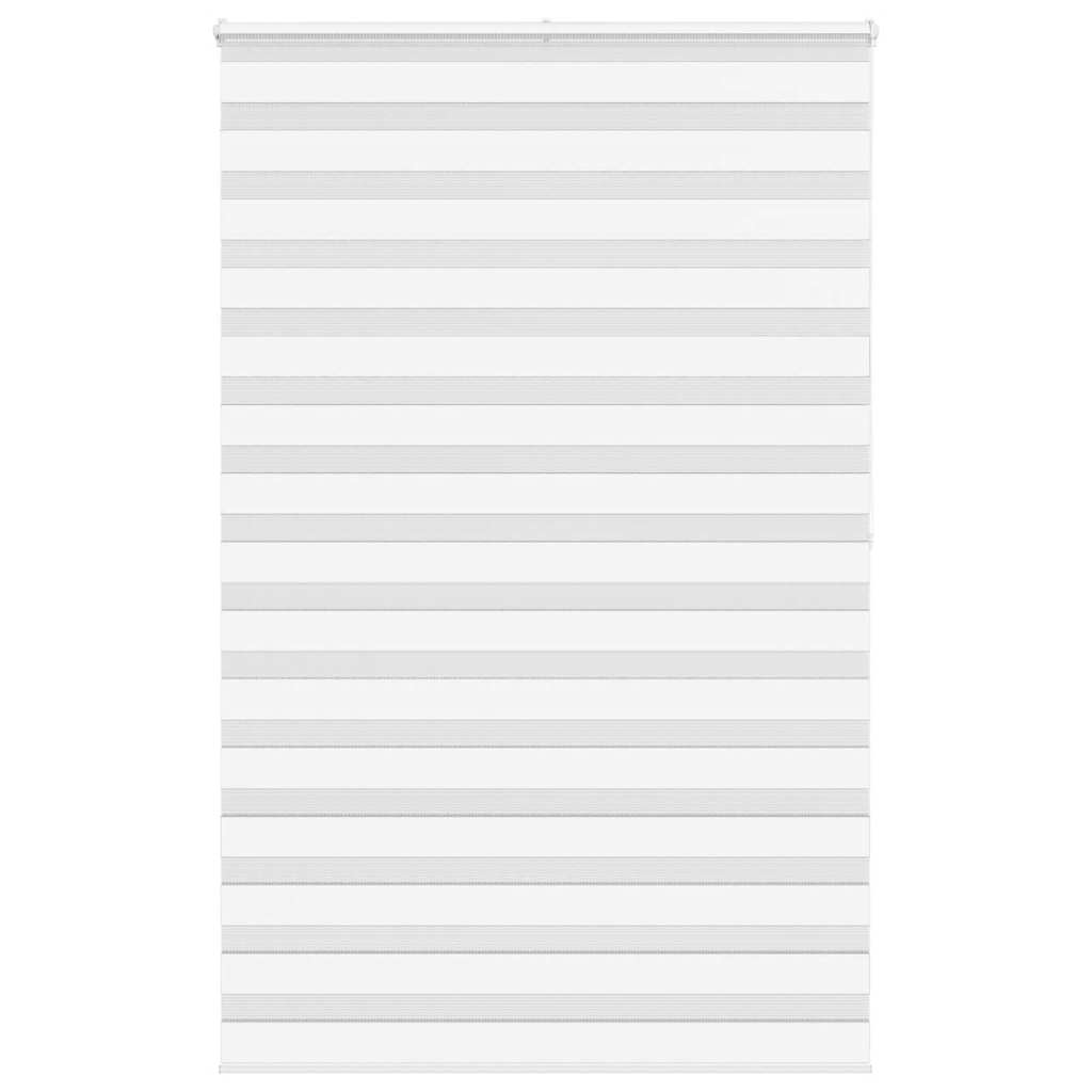 vidaXL Estor cebra blanco 150x200 cm tejido ancho 145,9 cm poliéster