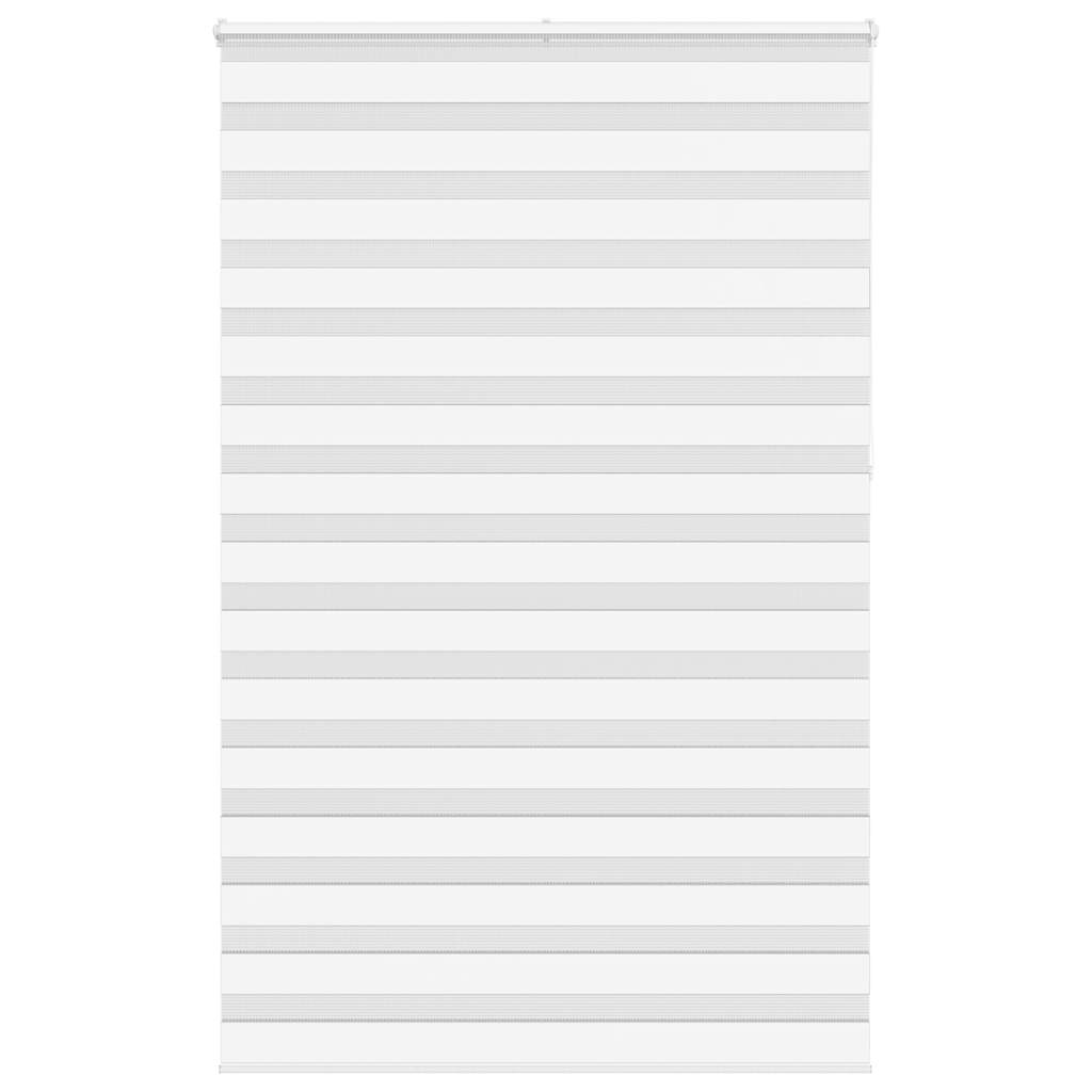 vidaXL Estor cebra blanco 140x230 cm tejido ancho 135,9 cm poliéster