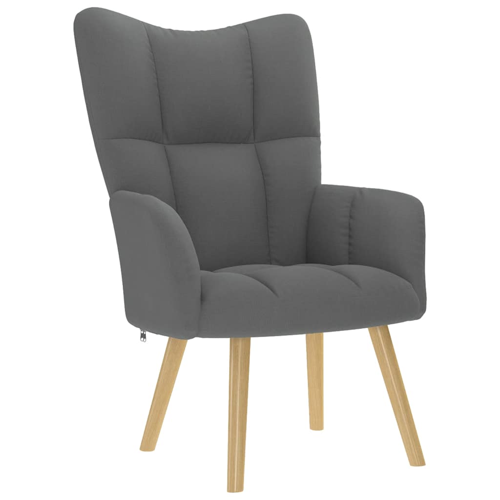 vidaXL Sillón de relax de tela gris oscuro