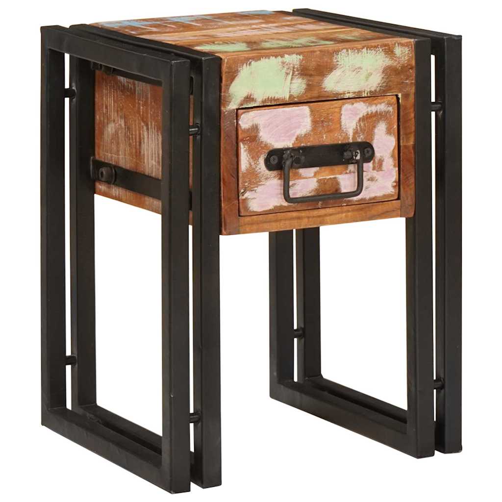 vidaXL Mesa Auxiliar 30 x 30 x 40 cm Madera sólida recuperada