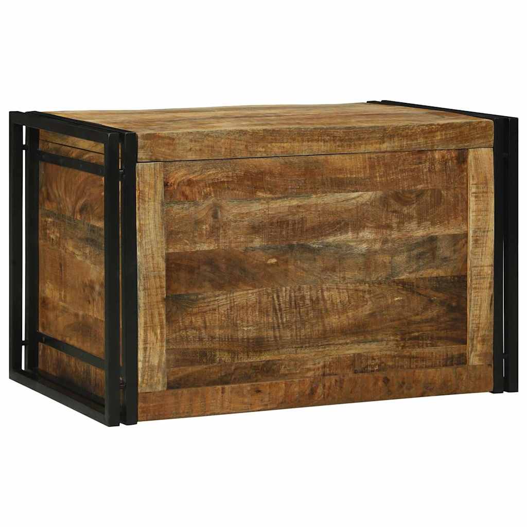 vidaXL Caja de Almacenamiento Marrón y Negro 80 x 50 x 50 cm