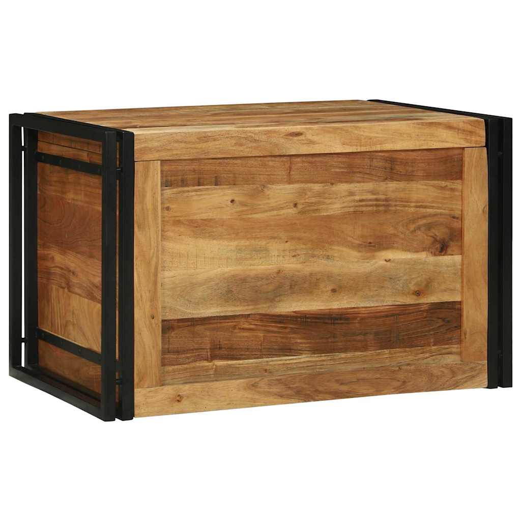 vidaXL Caja de Almacenamiento Marrón y Negro 80 x 50 x 50 cm