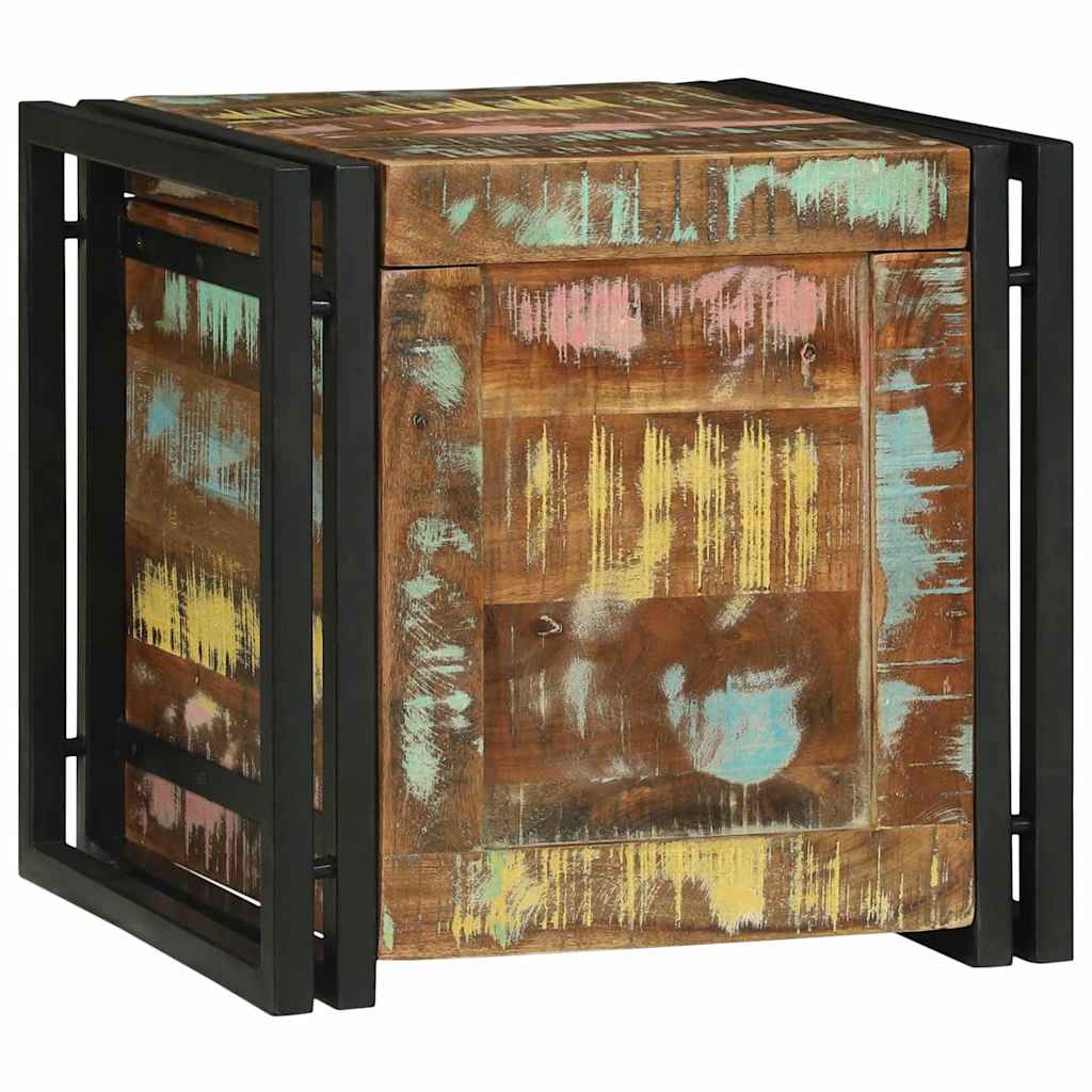 vidaXL Caja de Almacenamiento Marrón y Negro 40 x 40 x 40 cm