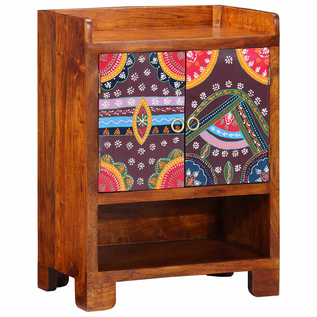 vidaXL Armario Zapatero Marrón 55 x 35 x 75 cm Madera de Acacia Sólida