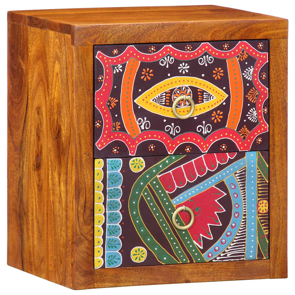 vidaXL Armario de Noche Marrón 35 x 30 x 40 cm Madera de Acacia Sólida