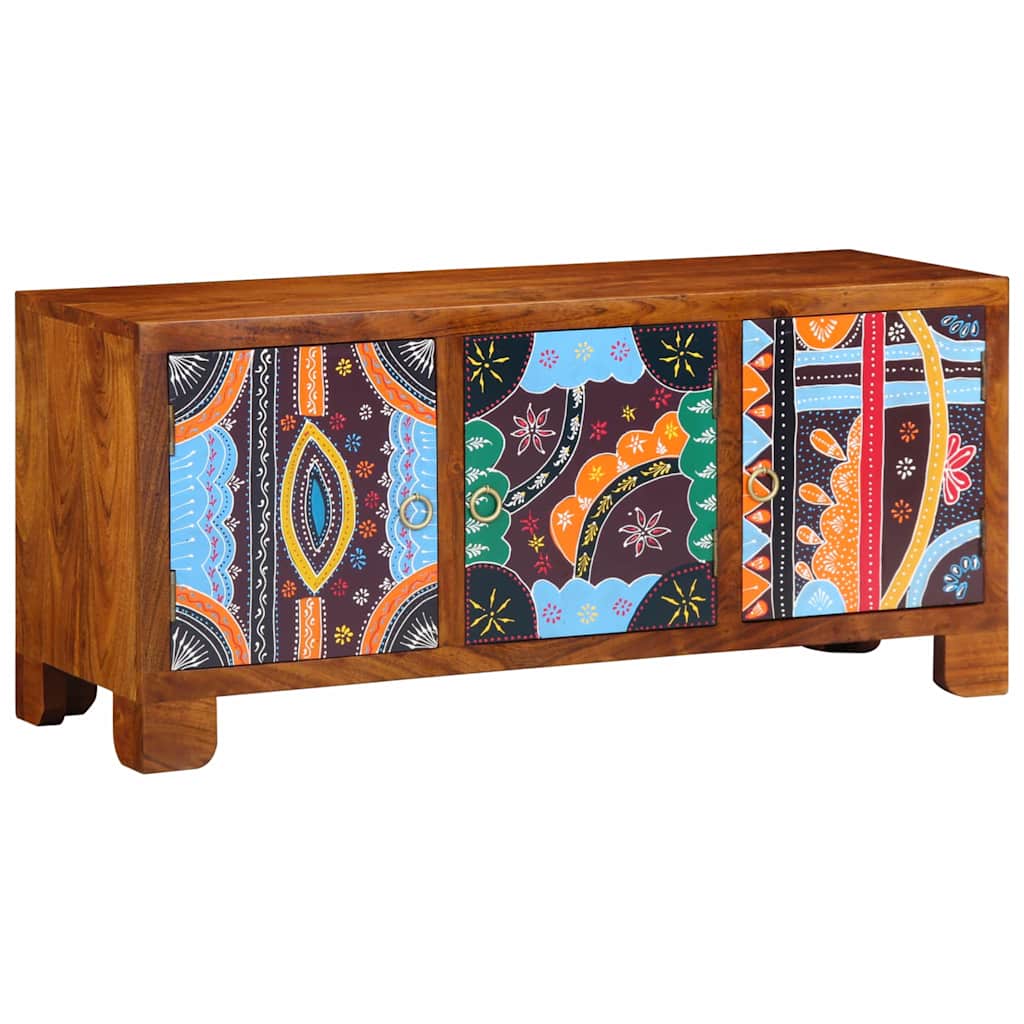 vidaXL Banco para zapatos con puerta Marrón miel 100 x 35 x 45 cm