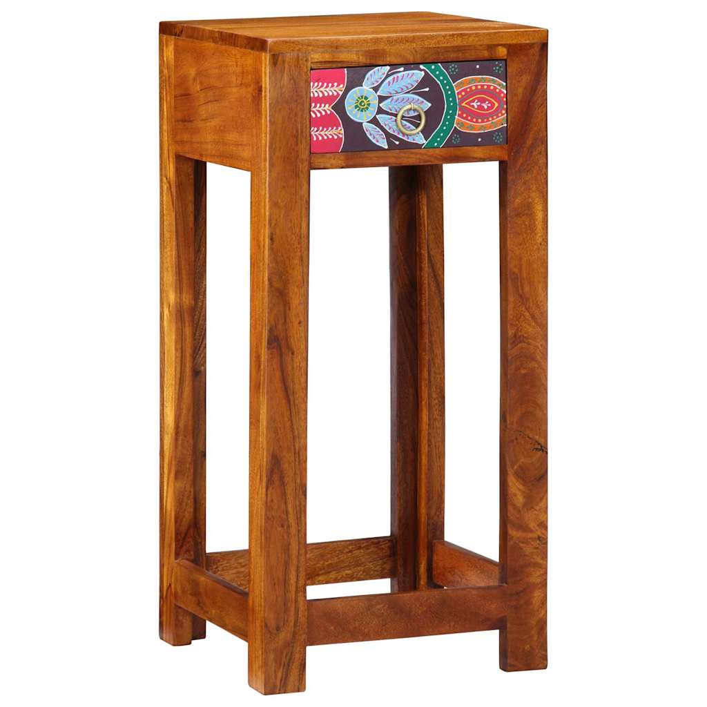 vidaXL Mesa de Fin Floral Marrón 35 x 35 x 75 cm
