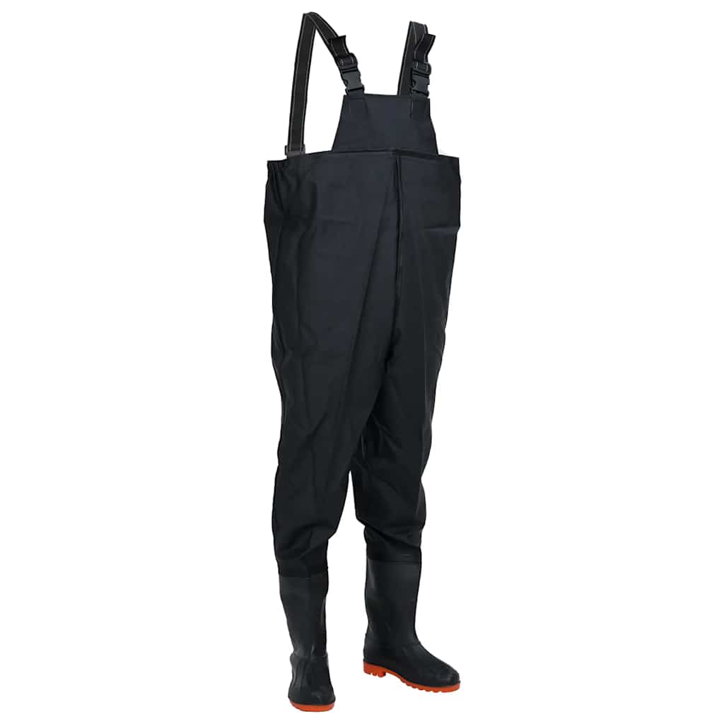 vidaXL Vadeador de pecho con botas negro talla 40