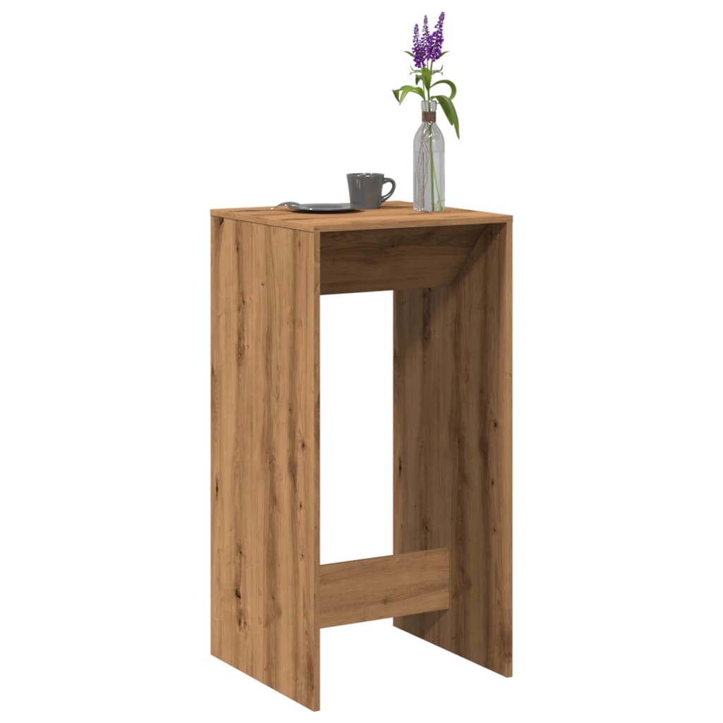 vidaXL Mesa alta de bar madera ingeniería roble artisian 51x50x103,5cm