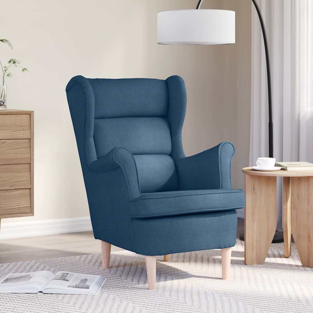 vidaXL Sillón de tela azul 74x84x100 cm
