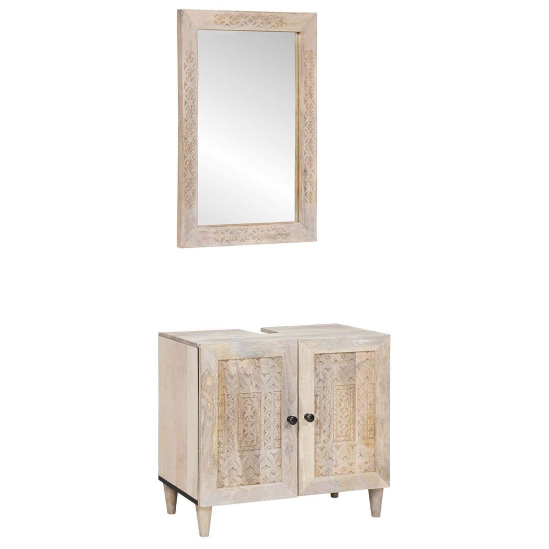vidaXL Juego de muebles de baño 2 uds. 62 x 33 x 58 cm