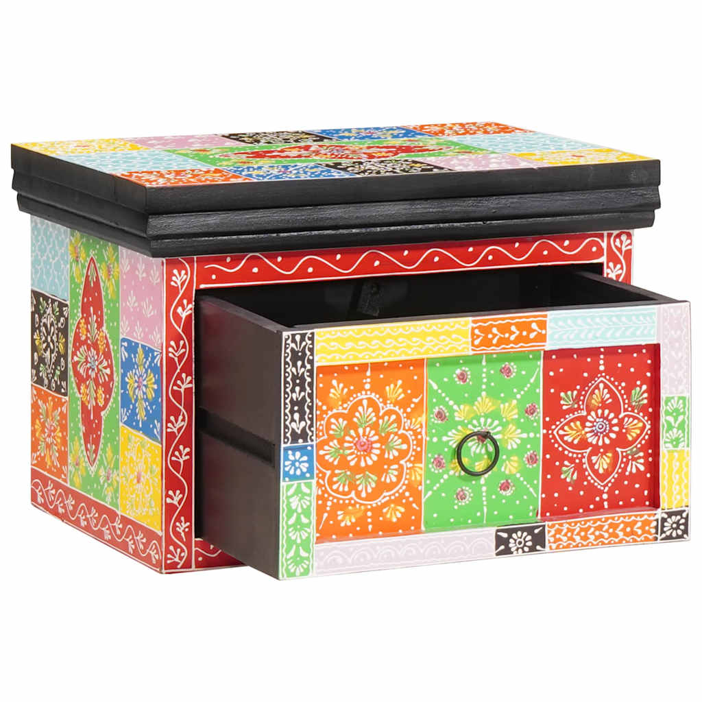 vidaXL Armario de Noche con cajón Multicolor 40 x 30 x 28 cm