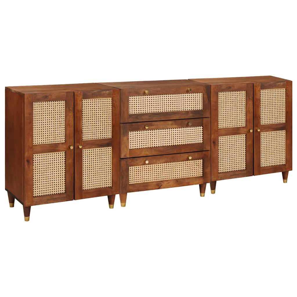 vidaXL Juego de Aparador 3 uds. 180 x 33 x 75 cm Marrón