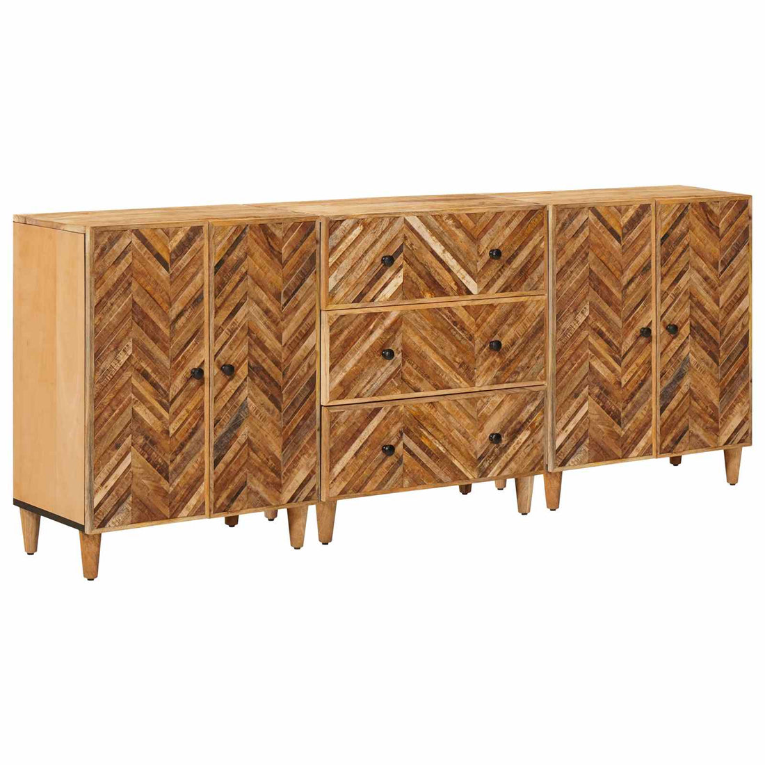 vidaXL Armarios de Almacenamiento 3 uds. 60 x 33,5 x 75 cm Marrón