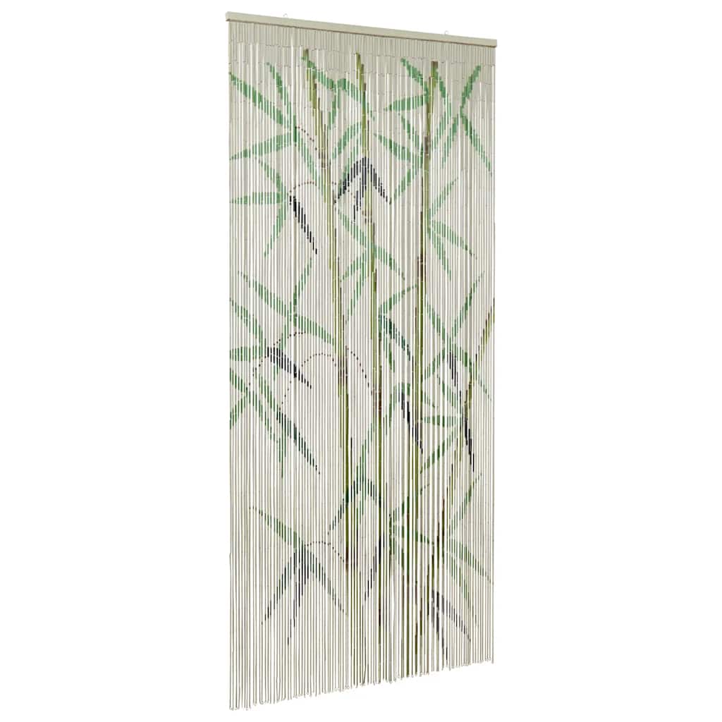 vidaXL Cortina para puerta insectos estampado de bambú 100x200cm bambú