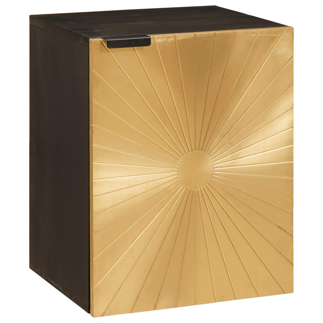 vidaXL Mueble de Cuarto de Baño Negro y dorado 38 x 33 x 48 cm