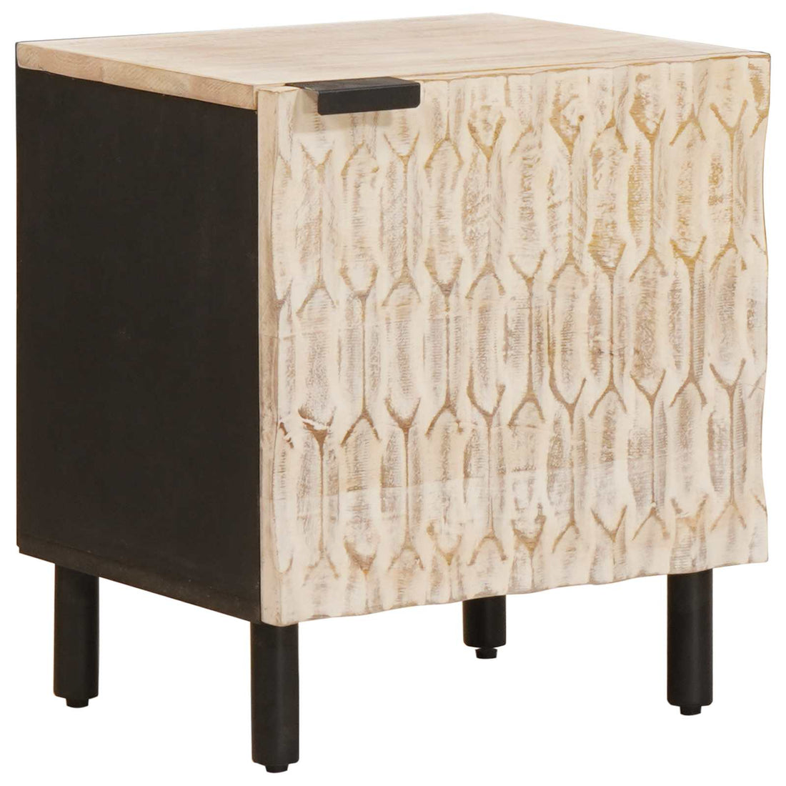 vidaXL Armario de Noche 40 x 33 x 46 cm Madera de mango maciza