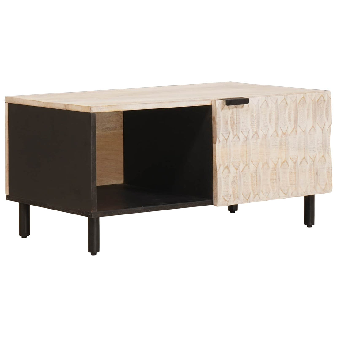 vidaXL Mesa de Café 80 x 50 x 40 cm Madera de mango maciza