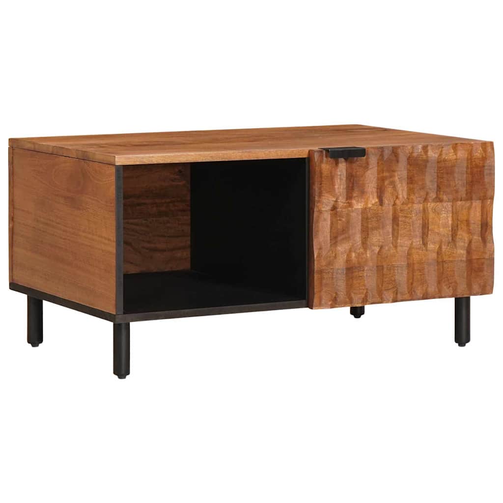 vidaXL Mesa de Café Marrón 80 x 50 x 40 cm Madera de mango maciza