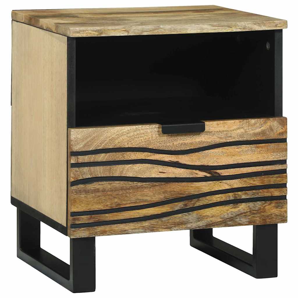 vidaXL Mesa de noche Natural 40 x 33 x 46 cm Madera de ingeniería
