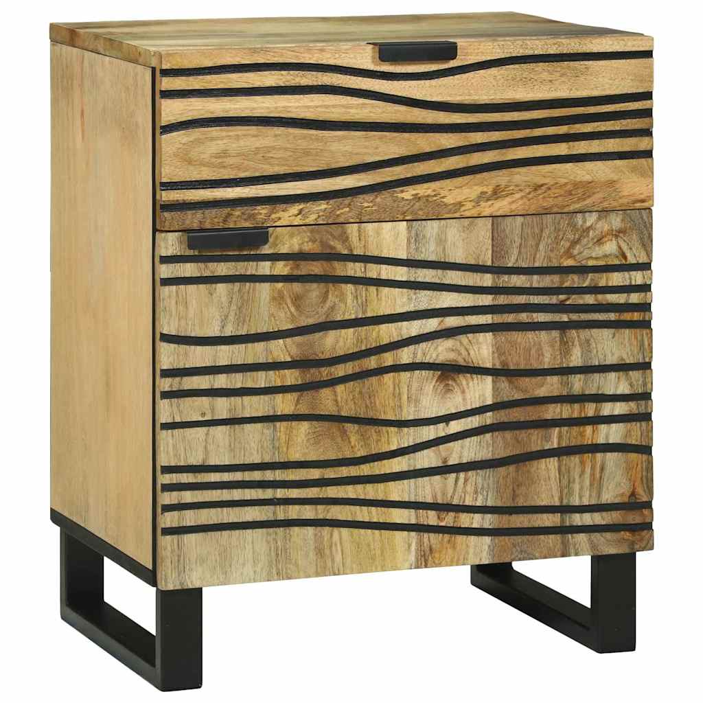 vidaXL Mesa de noche Natural 50 x 33 x 60 cm Madera de ingeniería