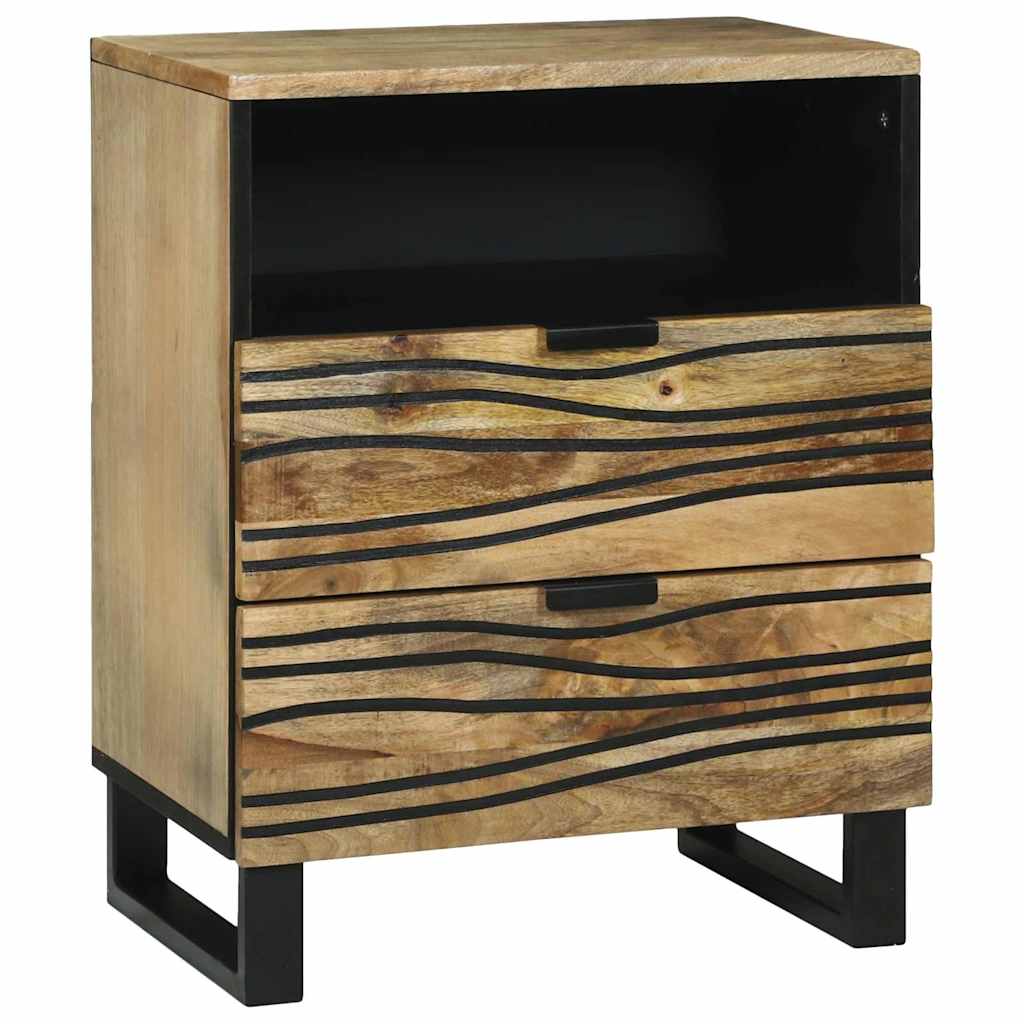 vidaXL Mesa de noche Natural 50 x 33 x 62 cm Madera de ingeniería