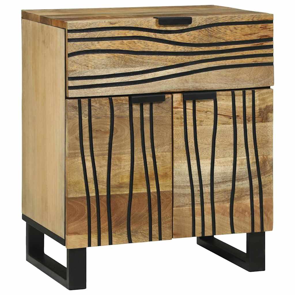 vidaXL Mesa de noche Natural 50 x 33 x 60 cm Madera de ingeniería