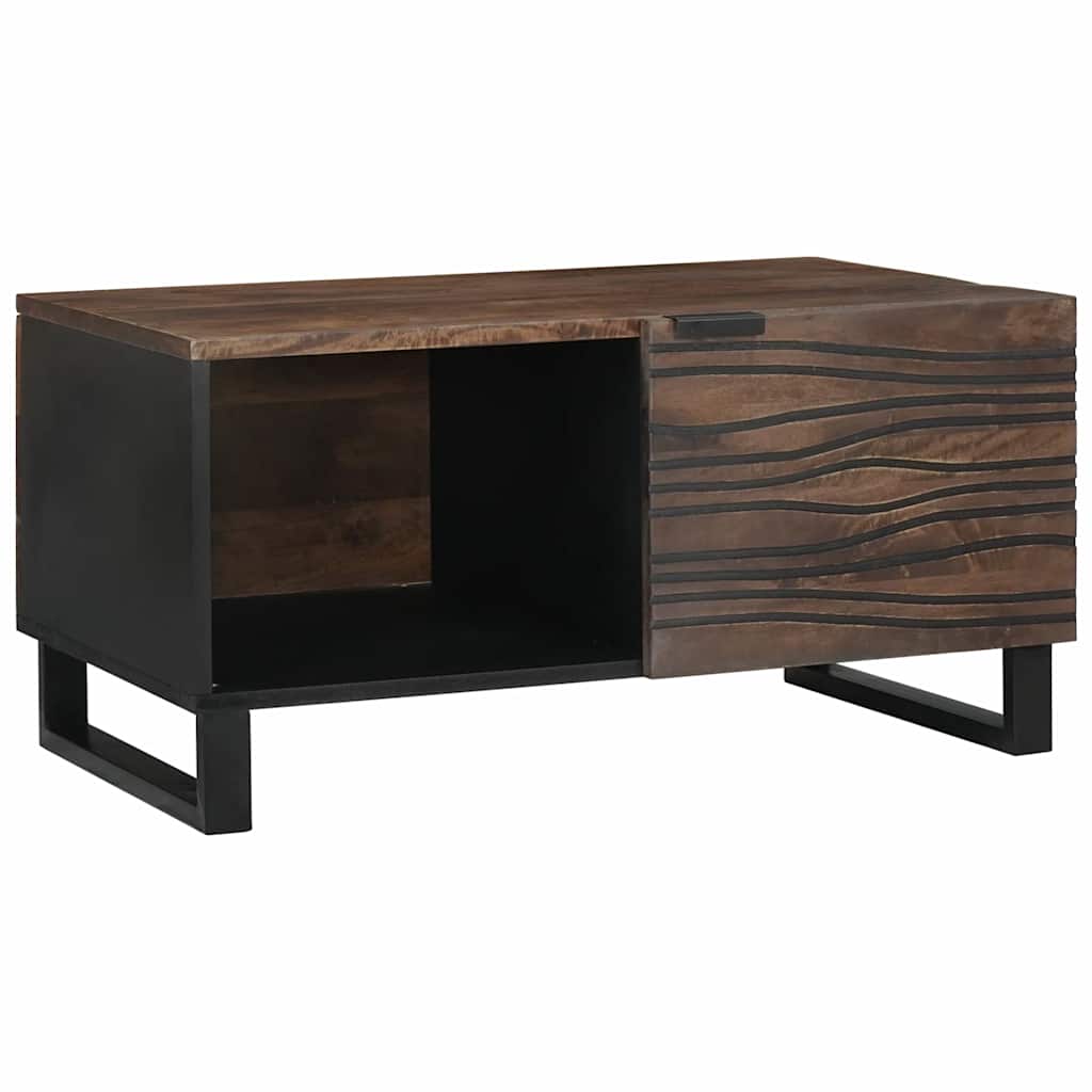 vidaXL Mesa de centro Nogal 80 x 50 x 40 cm Madera de ingeniería