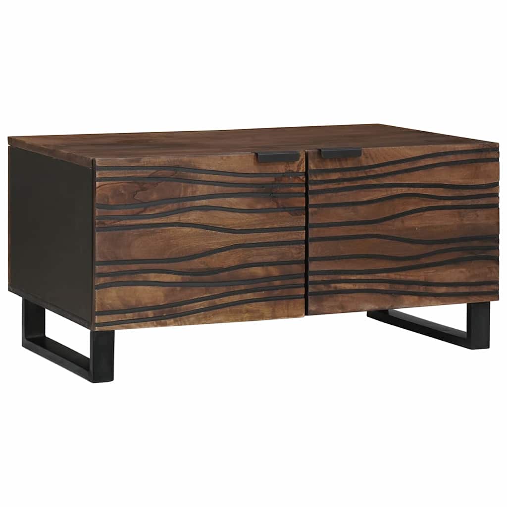 vidaXL Mesa de centro Nogal 80 x 50 x 40 cm Madera de ingeniería