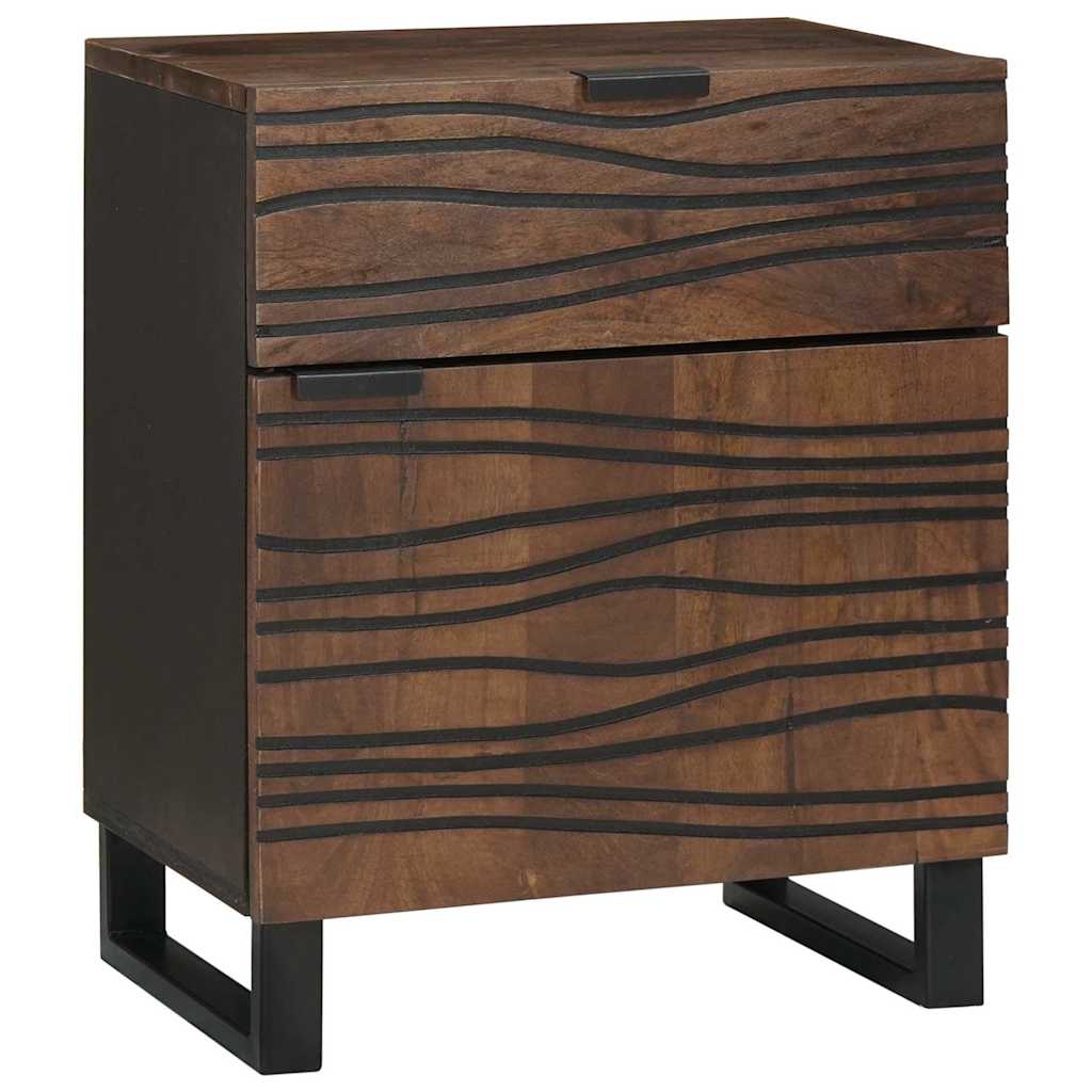 vidaXL Mesa de noche Nogal 50 x 33 x 60 cm Madera de ingeniería
