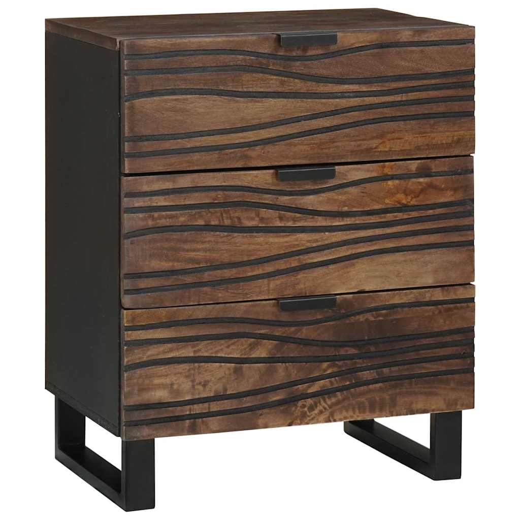 vidaXL Mesa de noche Nogal 50 x 33 x 62 cm Madera de ingeniería