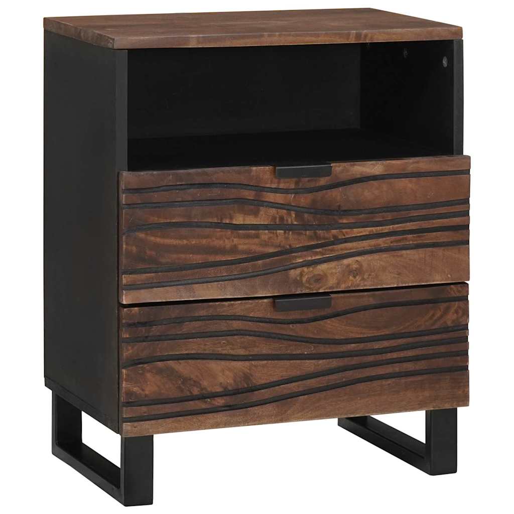 vidaXL Mesa de noche Nogal 50 x 33 x 62 cm Madera de ingeniería