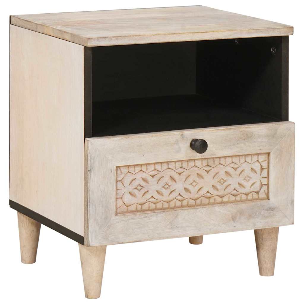 vidaXL Mesa de noche Blanco 40 x 33 x 46 cm Madera de ingeniería