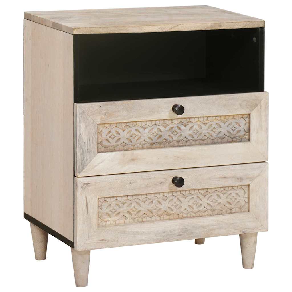 vidaXL Mesa de noche Blanco 50 x 33 x 62 cm Madera de ingeniería