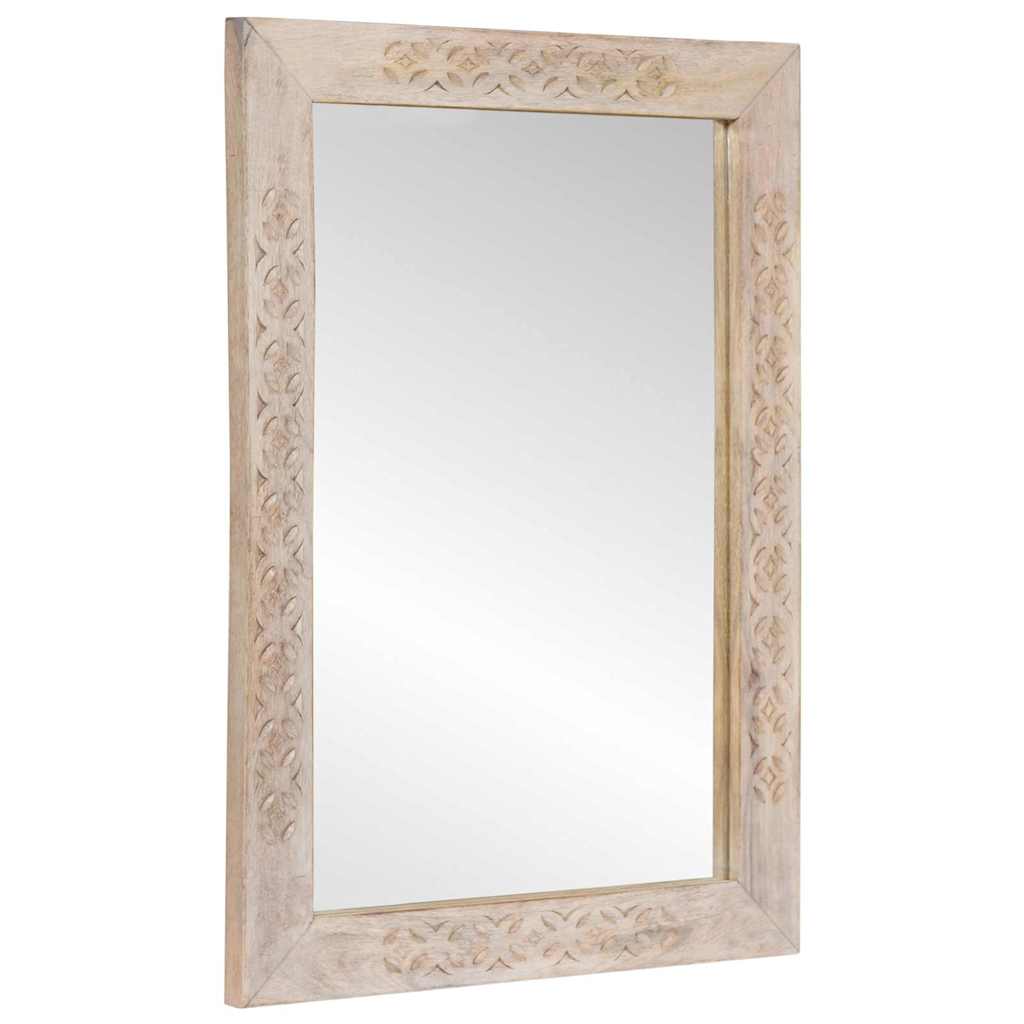 vidaXL espejo de pared Blanco Blanqueado 70 x 50 cm Rectangular