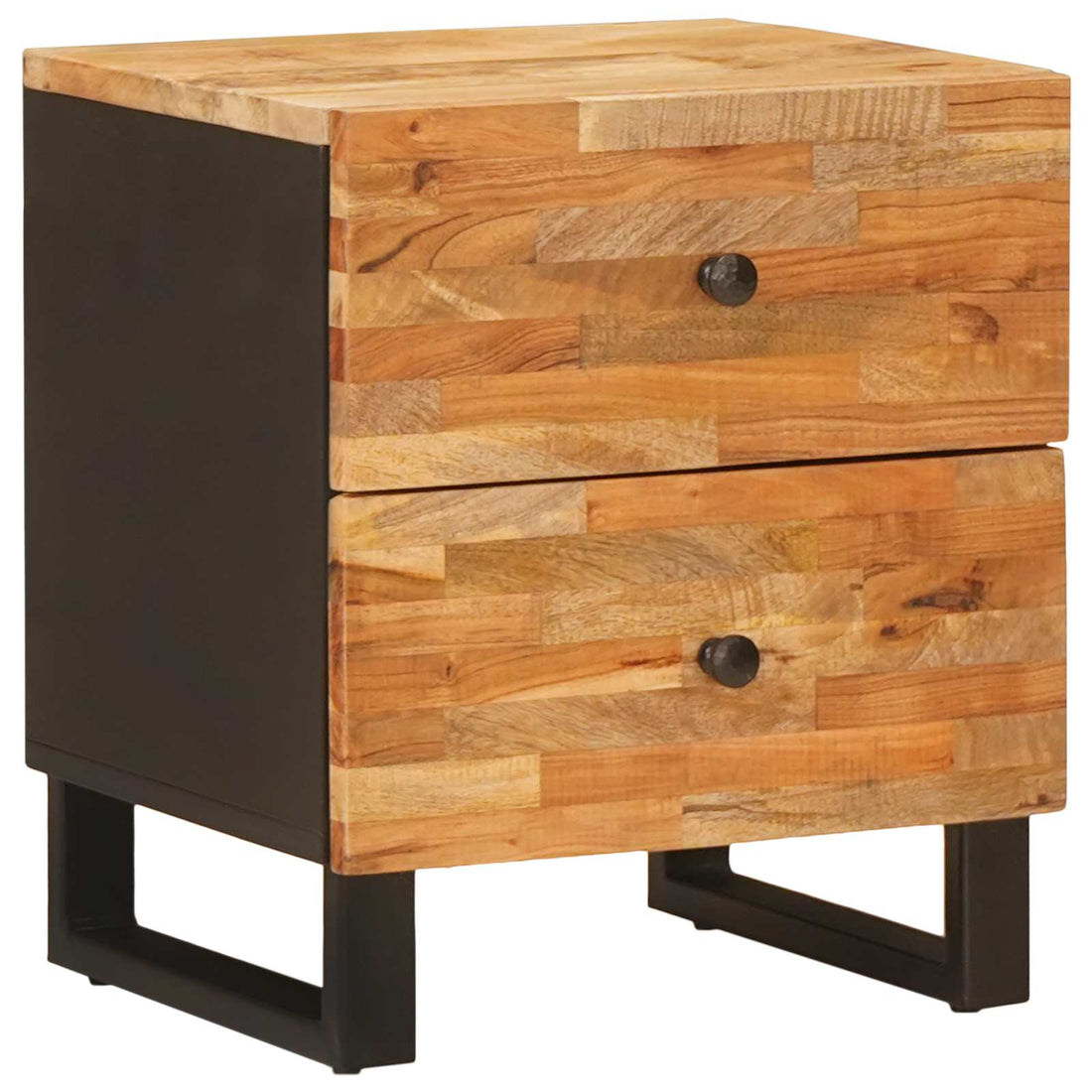 vidaXL Armario de Noche Marrón 40 x 33 x 46 cm Madera de mango maciza