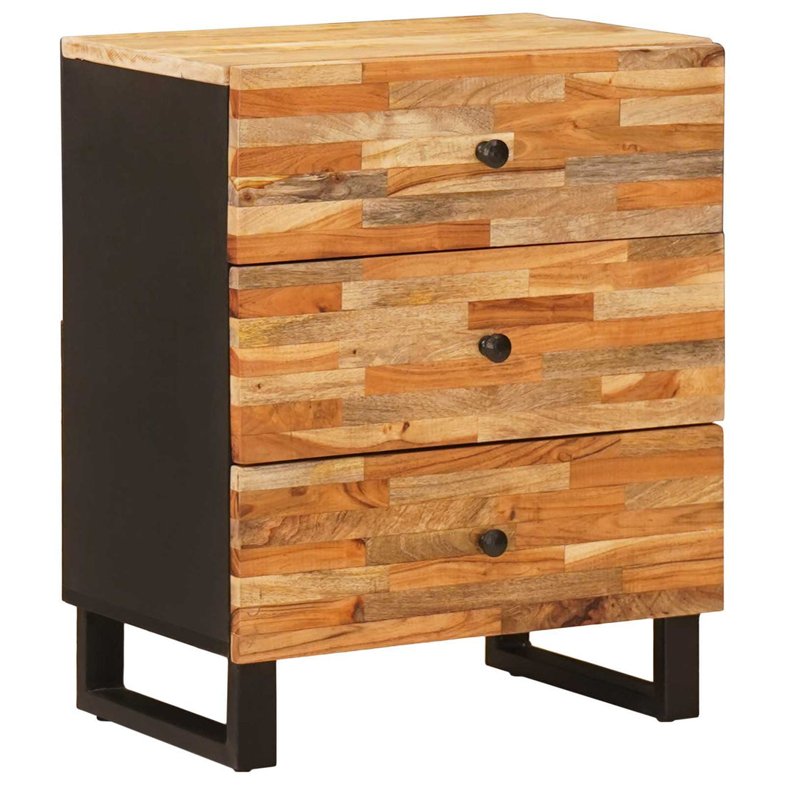 vidaXL Mueble cama Marrón 50 x 33 x 62 cm Madera de mango maciza