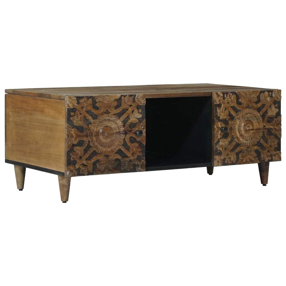vidaXL Mesa de Café Marrón 100 x 54 x 40 cm Madera de mango maciza