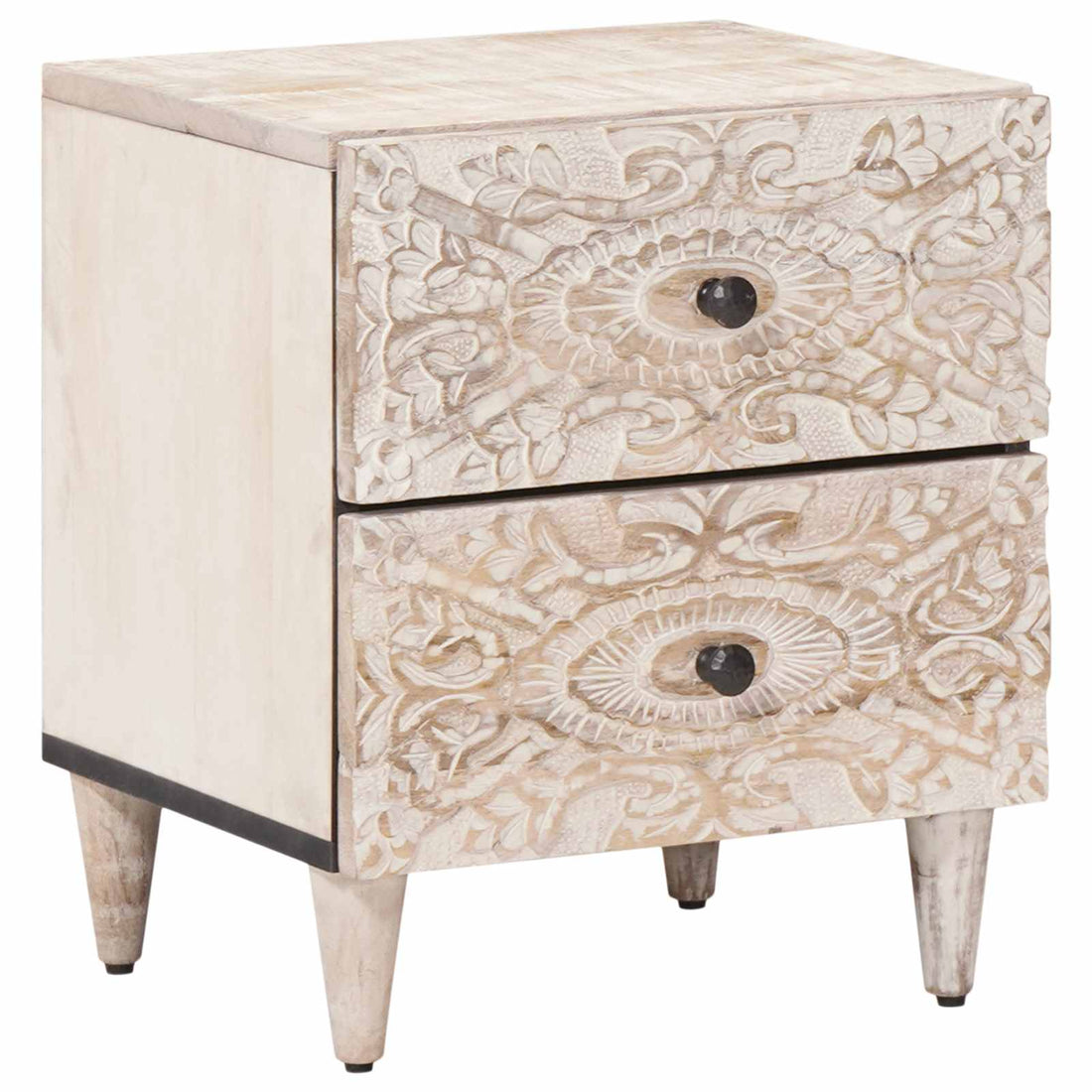 vidaXL Armario de Noche 40 x 33,5 x 46 cm Madera de mango maciza