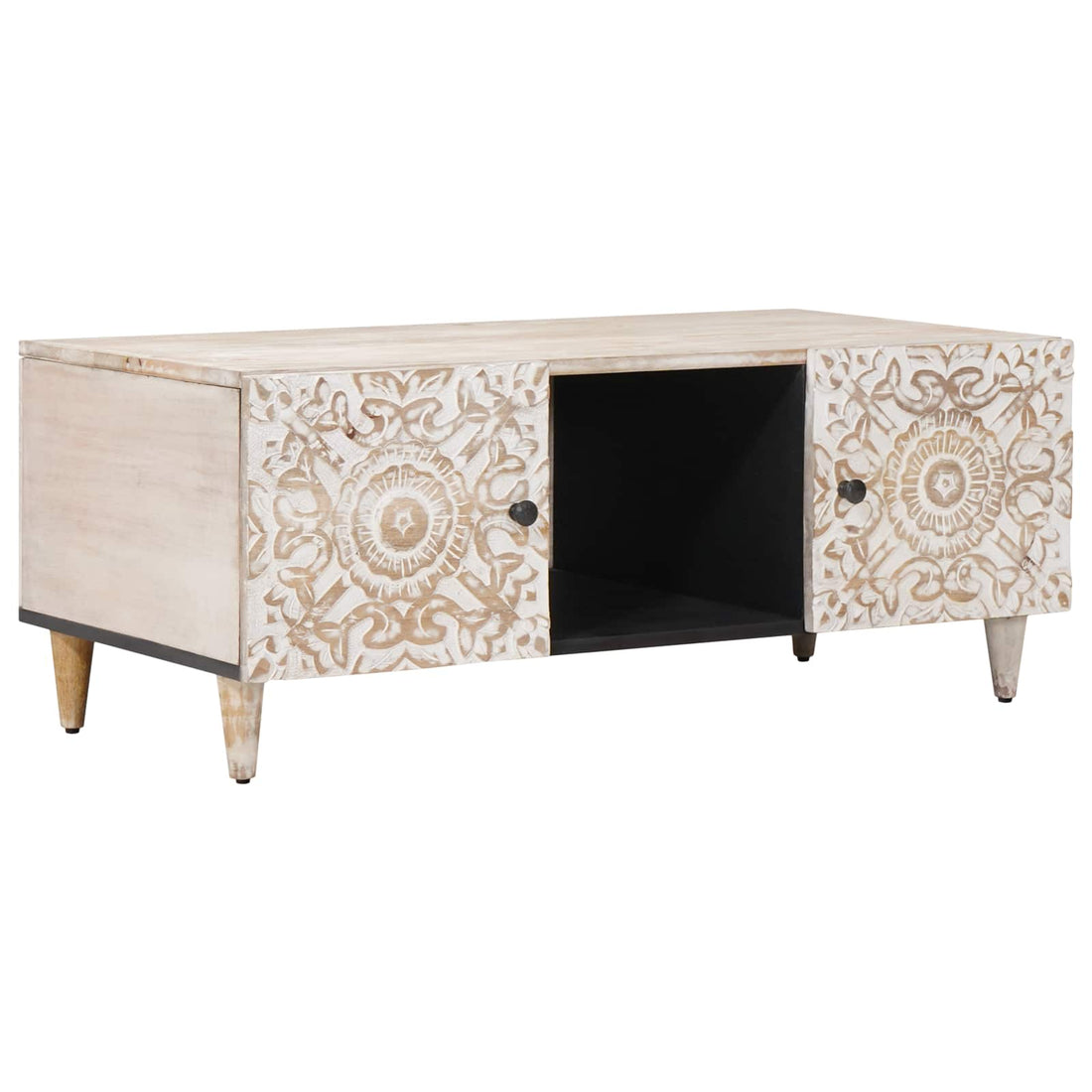 vidaXL Mesa de Café 100 x 54 x 40 cm Madera de mango maciza