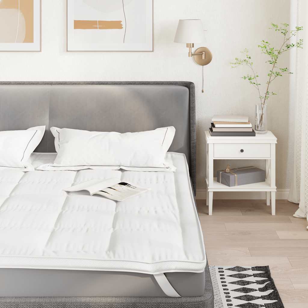 vidaXL Protector de colchón blanco 200x220 cm