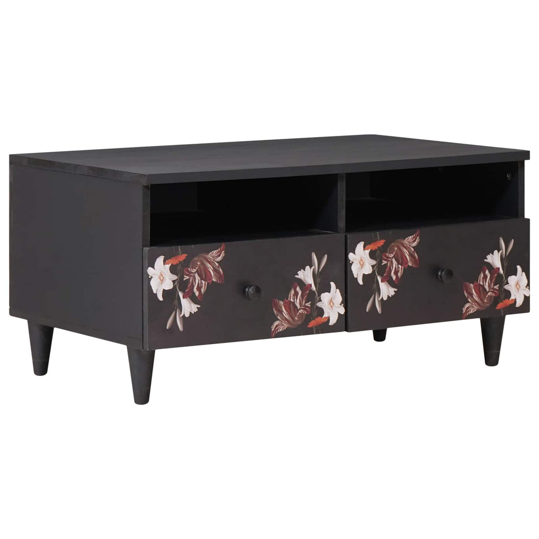 vidaXL Mesa de Café Multicolor 80 x 54 x 40 cm Madera de mango maciza