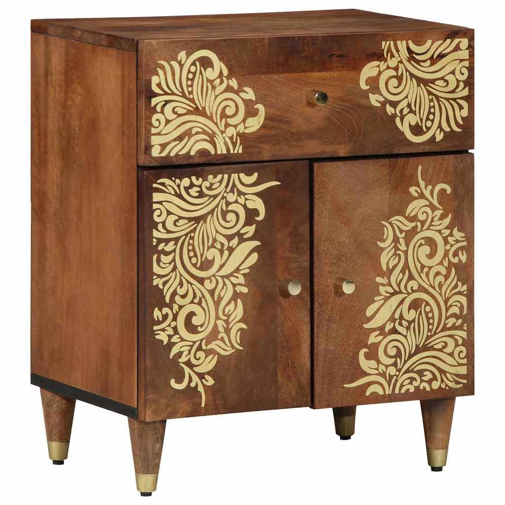 vidaXL Cabinet de noche con puerta Marrón miel 50 x 33 x 60 cm