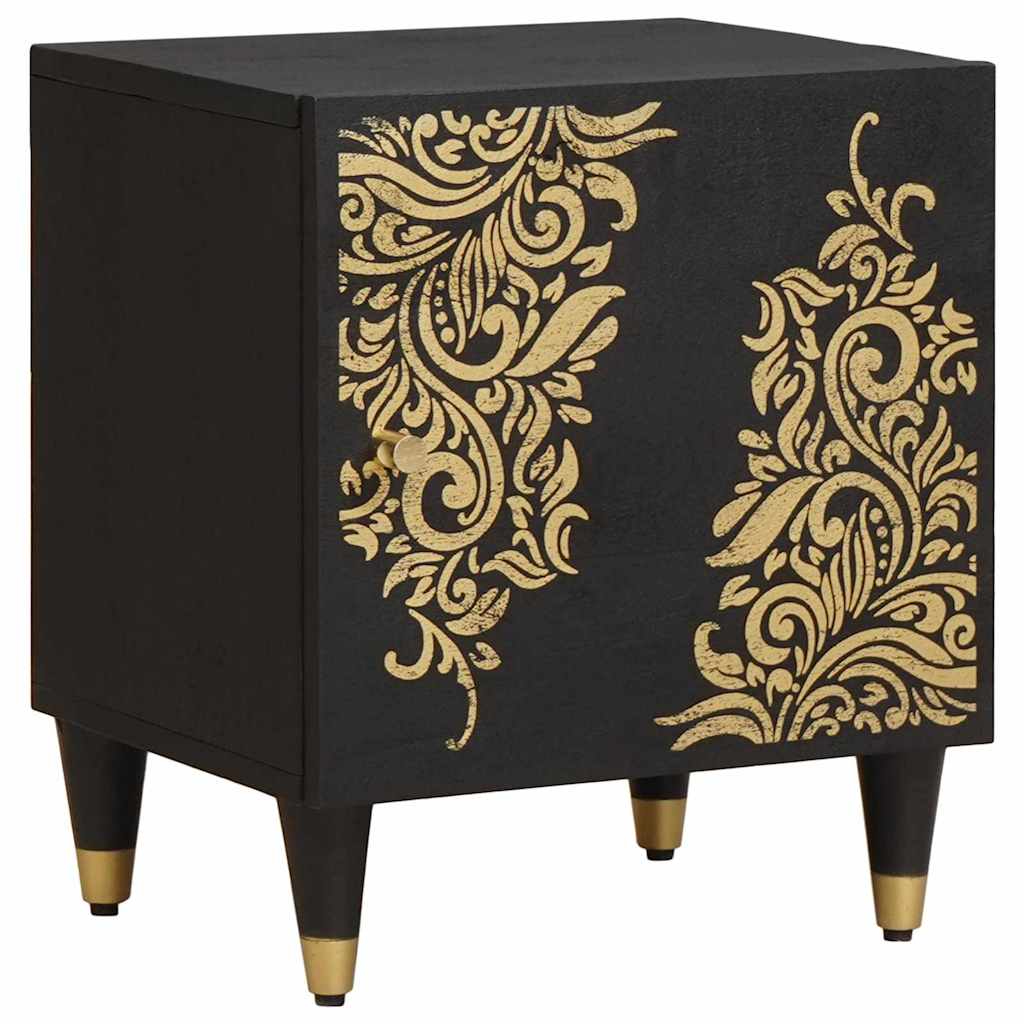 vidaXL Cabinet de noche con puerta Negro 40 x 33 x 46 cm